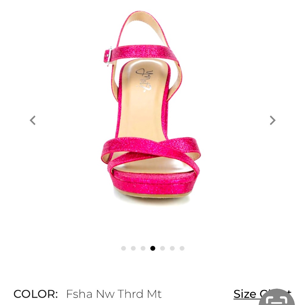 Women’s glitter hot pink heels. Size 8 Never worn.